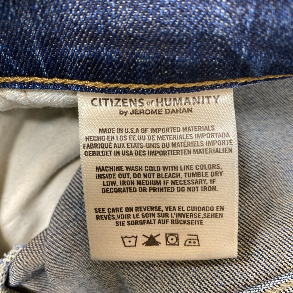 VTG Citizens Of Humanity Jeans Unisex 25 Blue Denim Corey Slouchy Slim USA - Picture 12 of 16